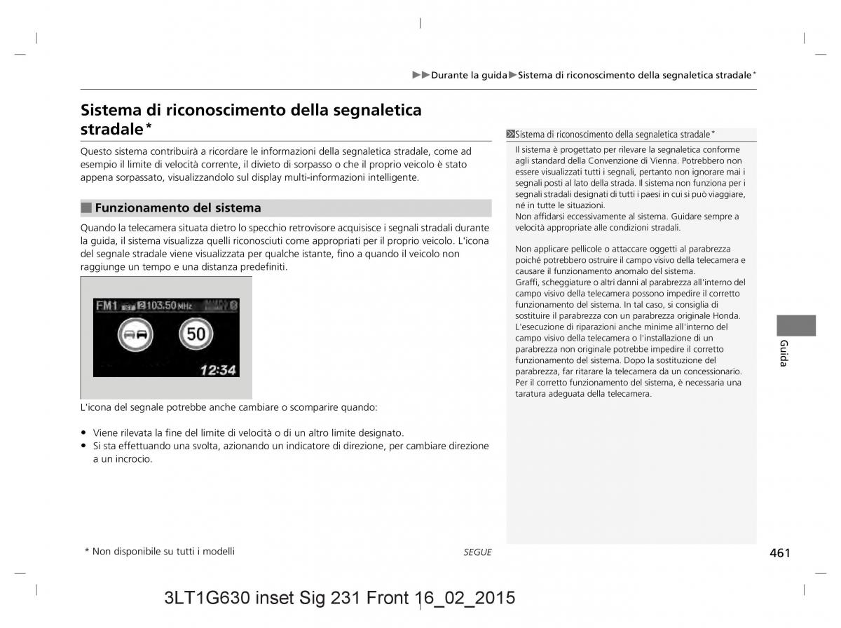 Honda CR V IV 4 manuale del proprietario / page 461