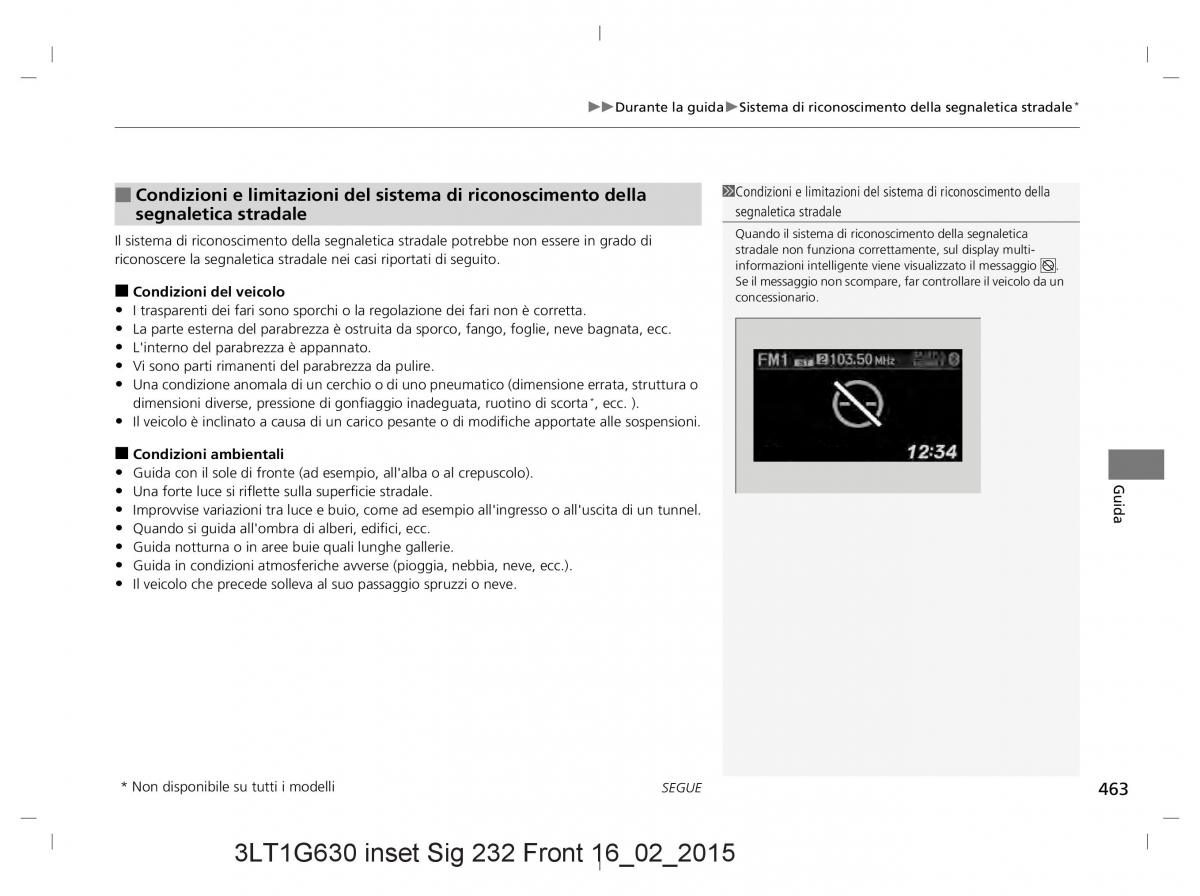 Honda CR V IV 4 manuale del proprietario / page 463