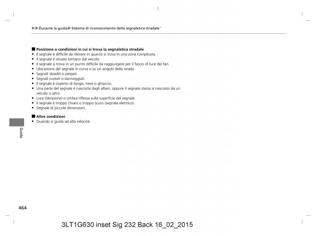 Honda CR V IV 4 manuale del proprietario / page 464