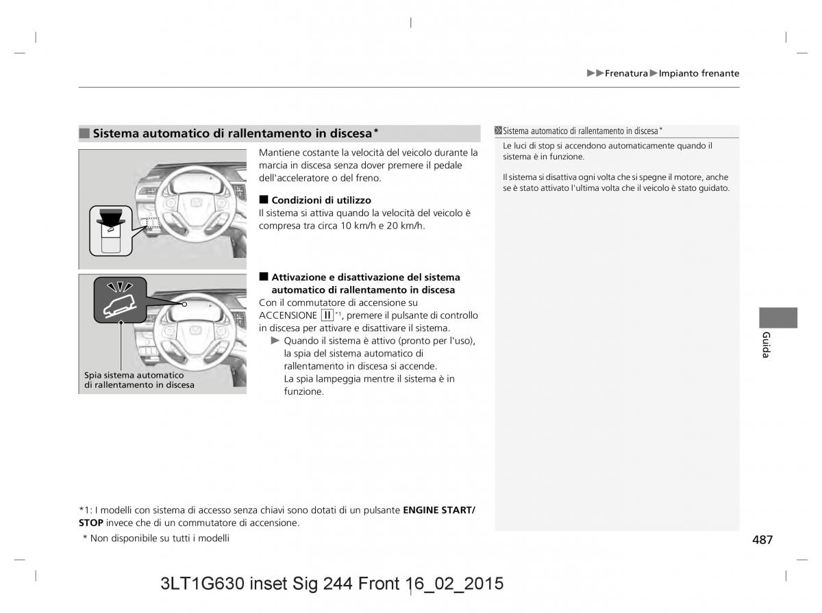 Honda CR V IV 4 manuale del proprietario / page 487