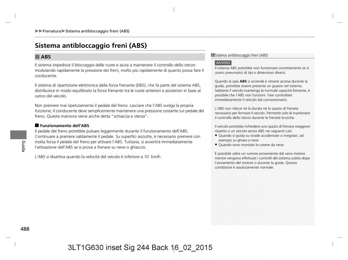 Honda CR V IV 4 manuale del proprietario / page 488