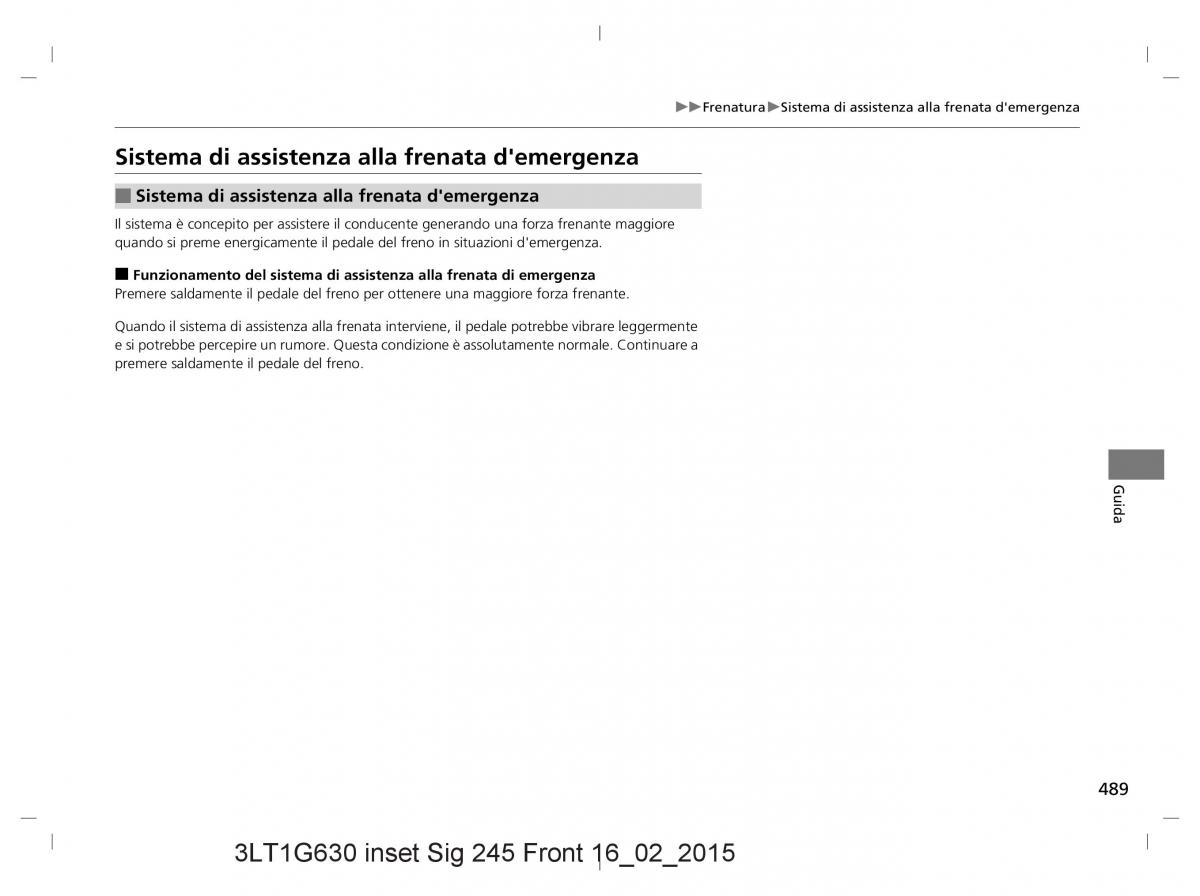 Honda CR V IV 4 manuale del proprietario / page 489