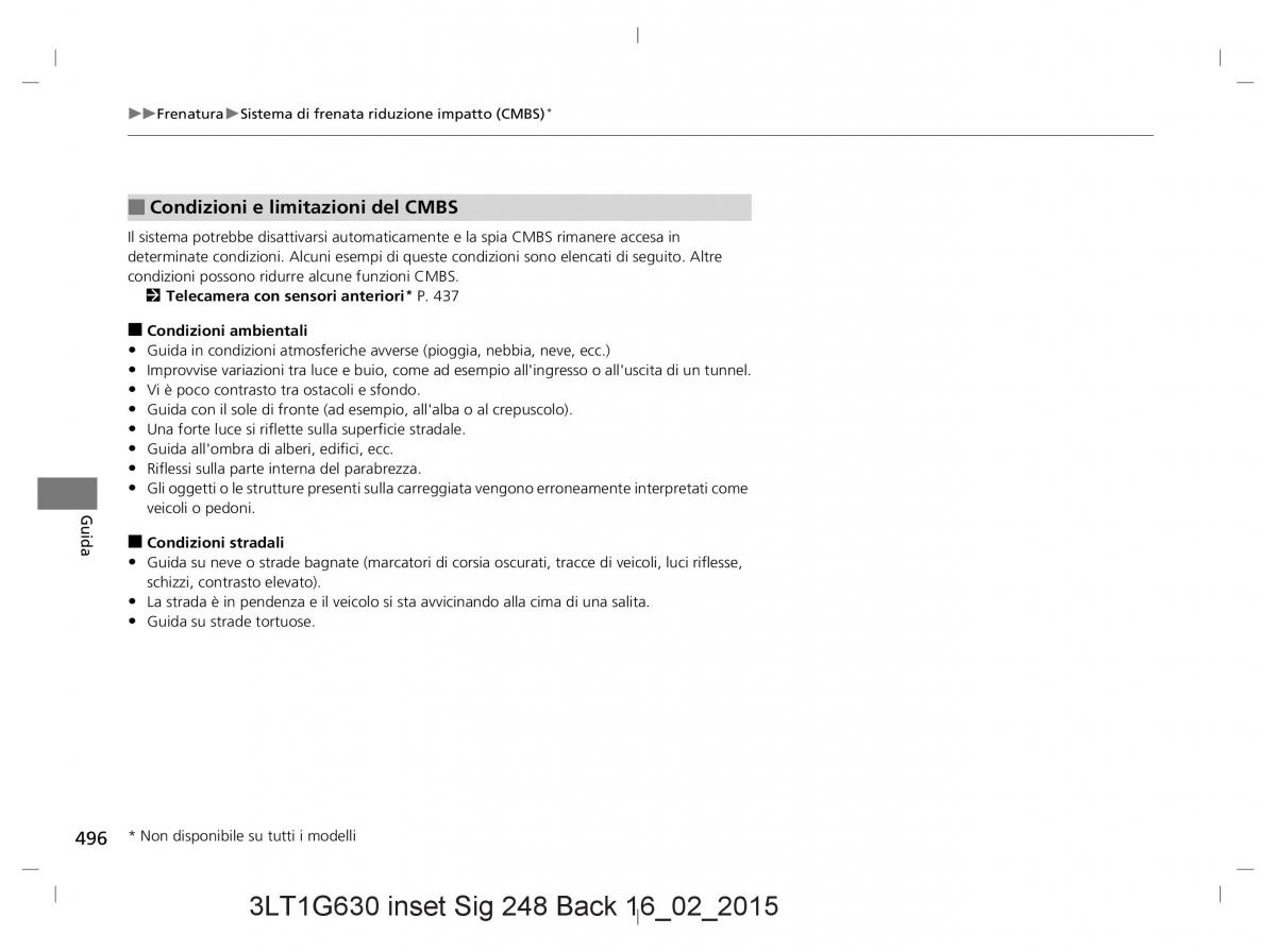 Honda CR V IV 4 manuale del proprietario / page 496