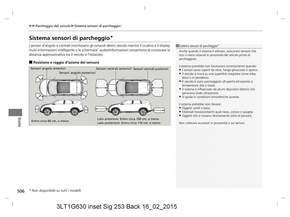 Honda CR V IV 4 manuale del proprietario / page 506