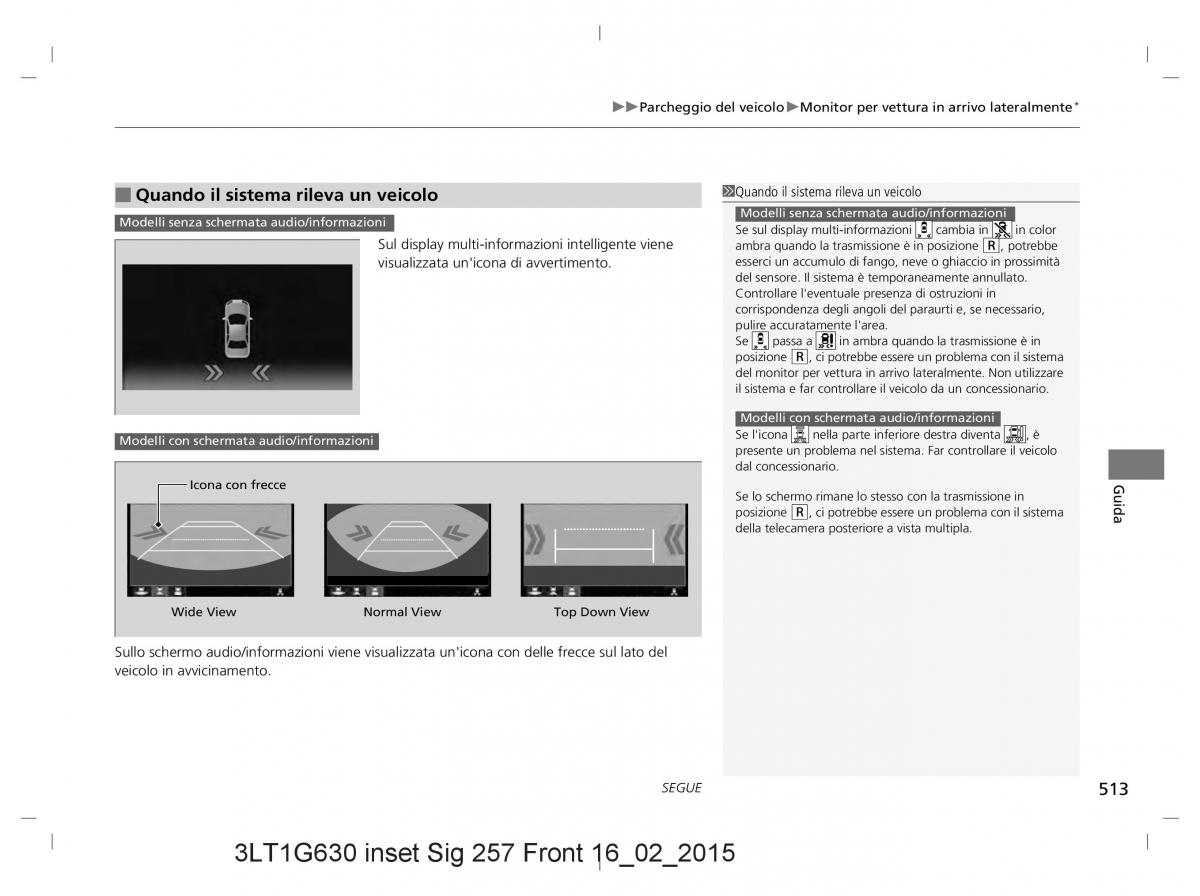 Honda CR V IV 4 manuale del proprietario / page 513