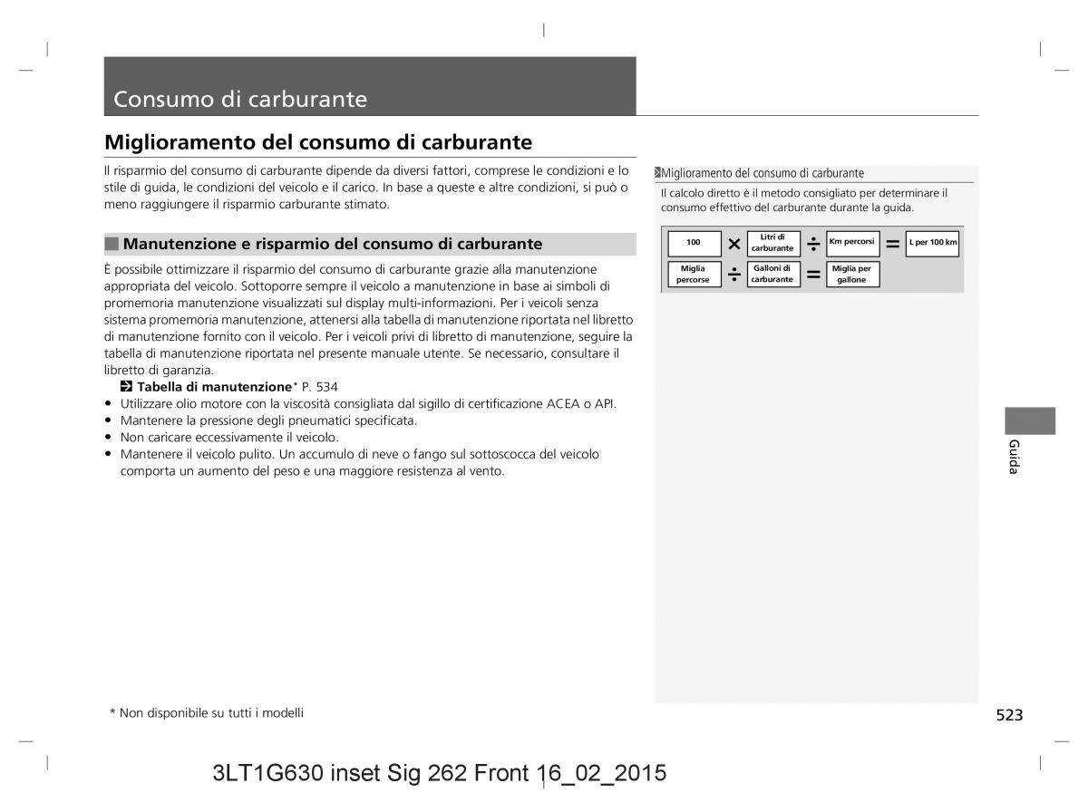 Honda CR V IV 4 manuale del proprietario / page 523