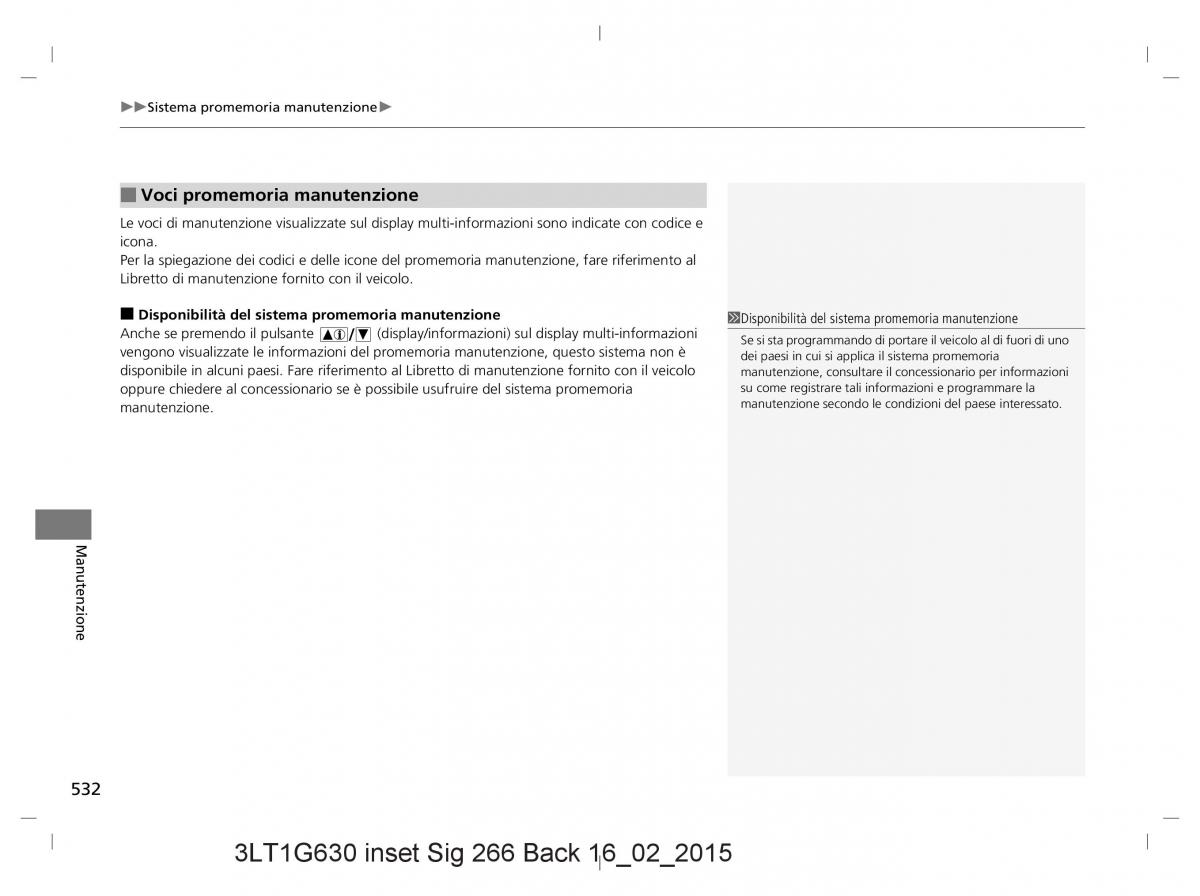 Honda CR V IV 4 manuale del proprietario / page 532