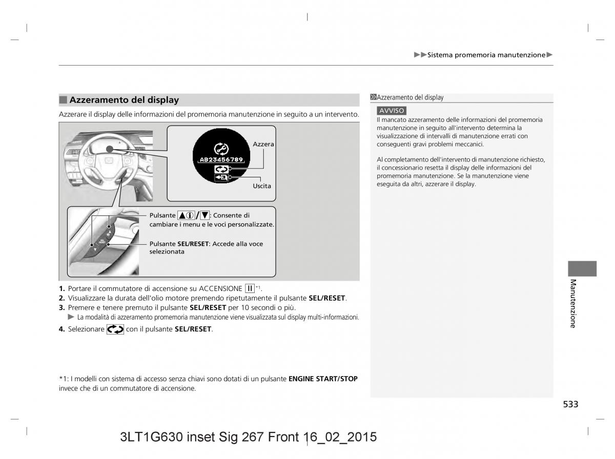 Honda CR V IV 4 manuale del proprietario / page 533