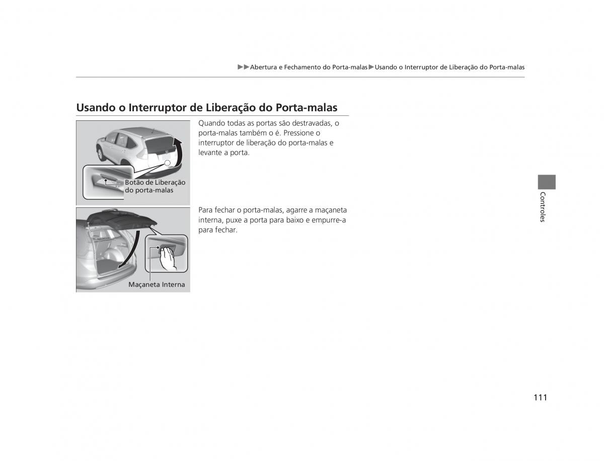 Honda CR V IV 4 manual del propietario / page 109