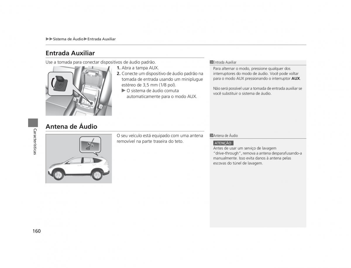 Honda CR V IV 4 manual del propietario / page 158