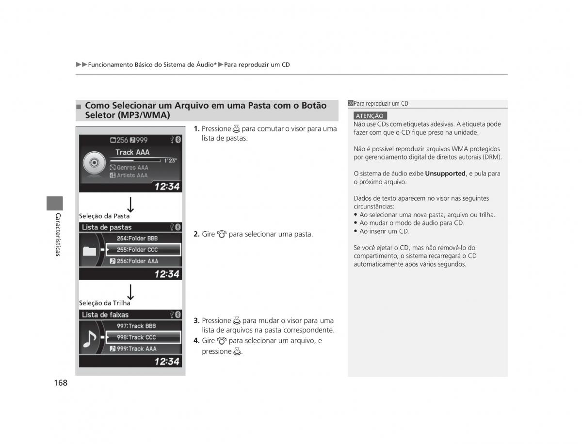 Honda CR V IV 4 manual del propietario / page 166