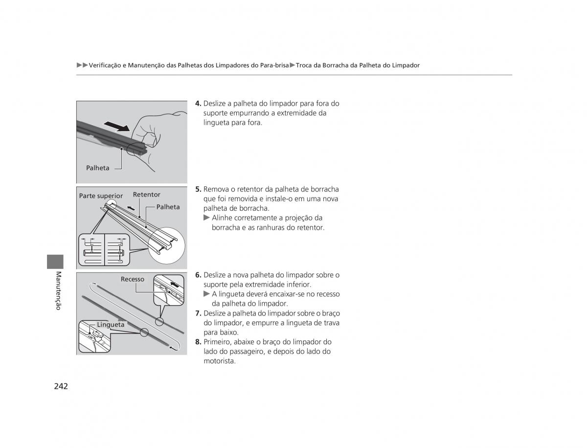 Honda CR V IV 4 manual del propietario / page 240