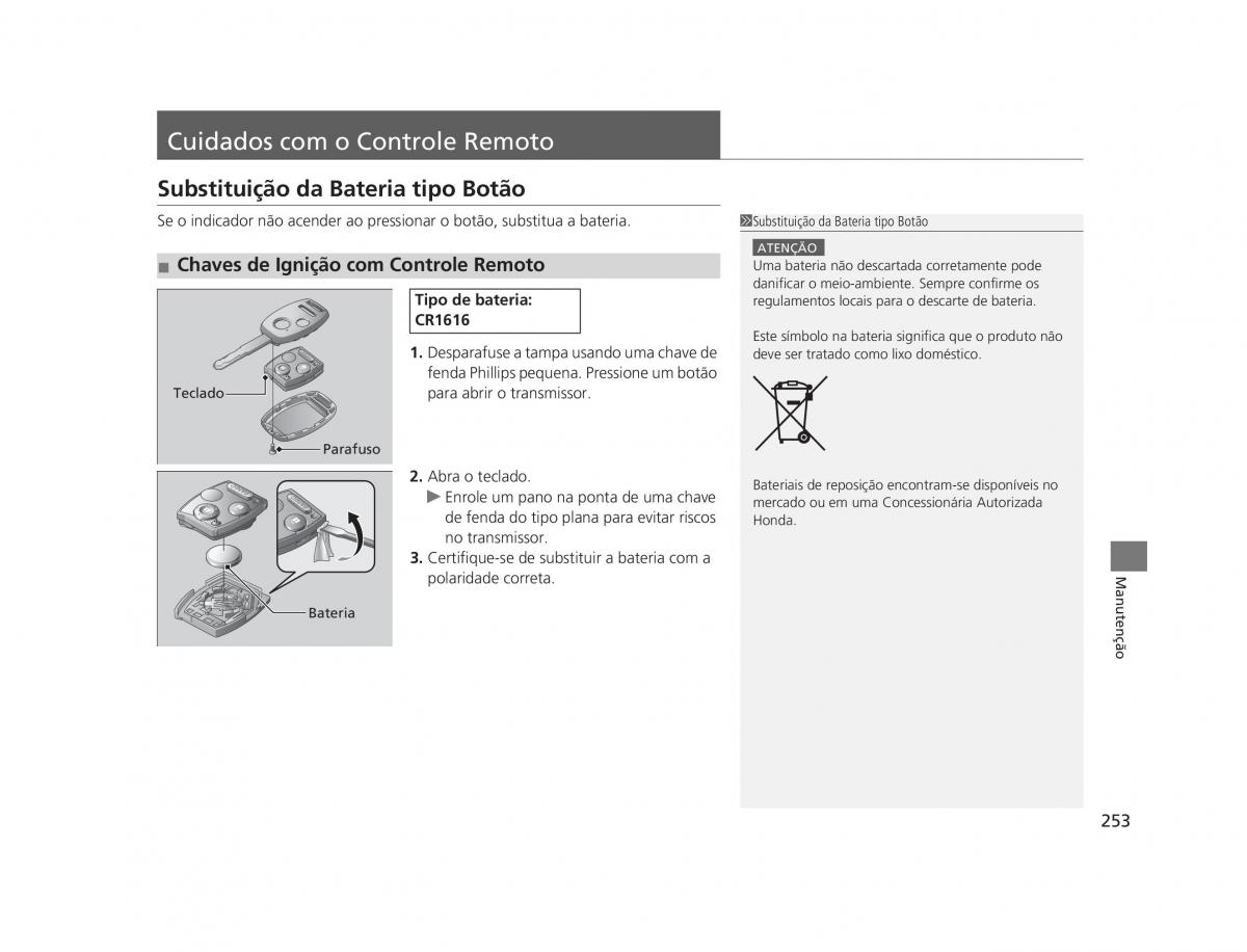 Honda CR V IV 4 manual del propietario / page 251