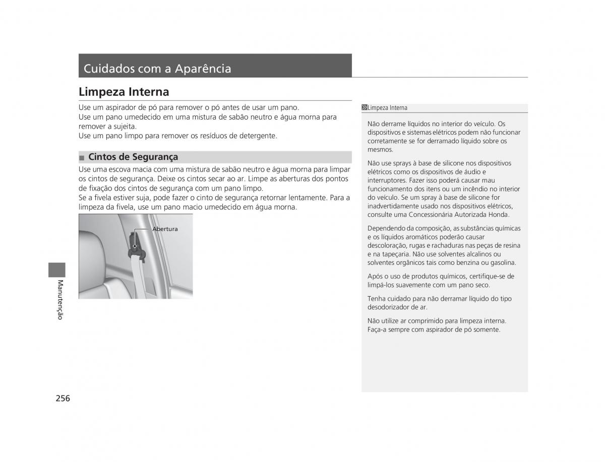 Honda CR V IV 4 manual del propietario / page 254