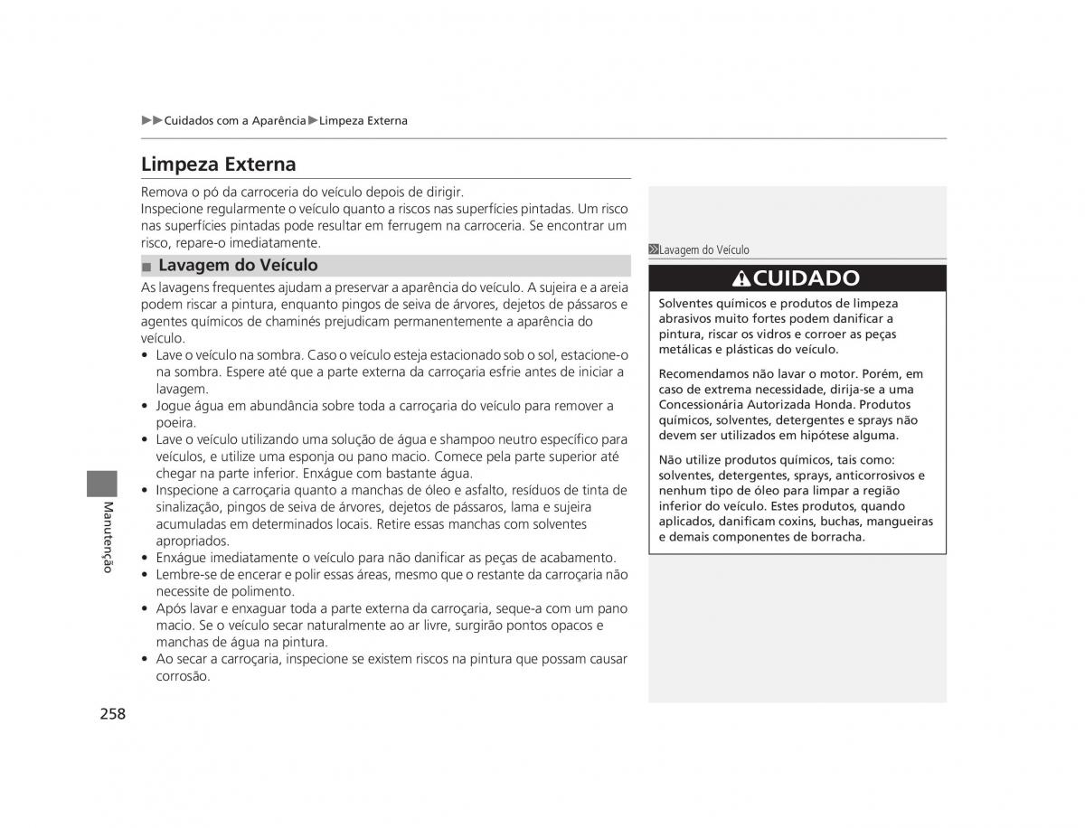 Honda CR V IV 4 manual del propietario / page 256