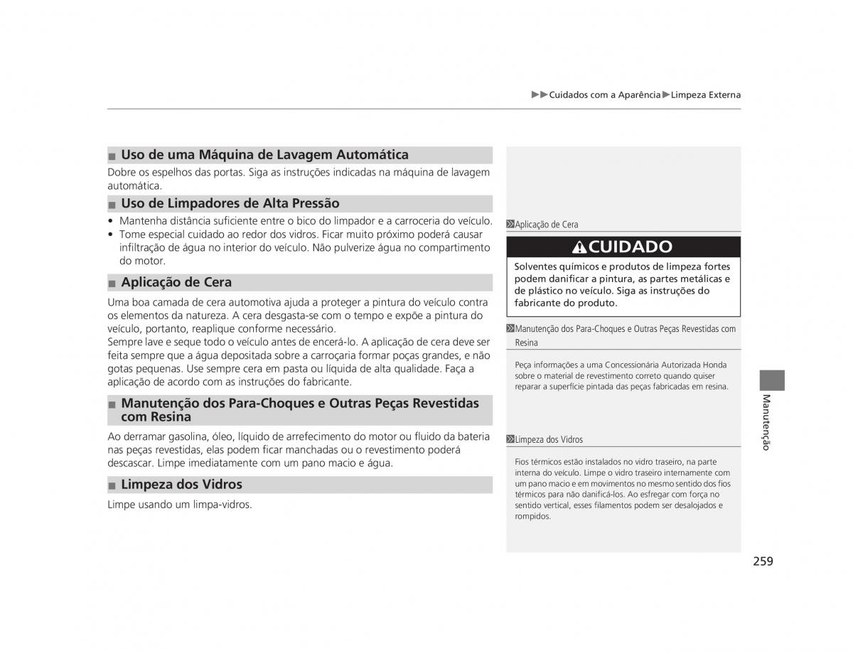 Honda CR V IV 4 manual del propietario / page 257