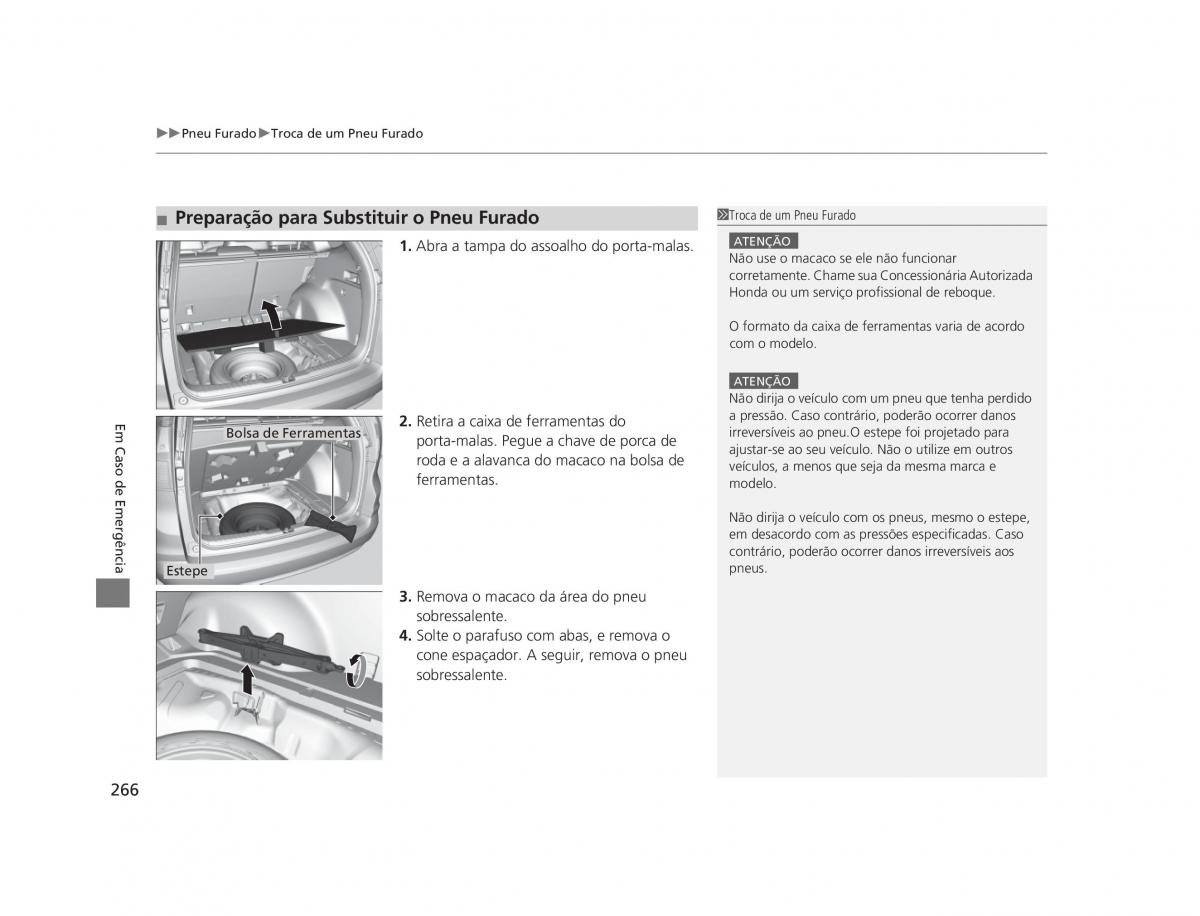 Honda CR V IV 4 manual del propietario / page 264