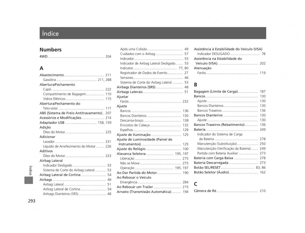 Honda CR V IV 4 manual del propietario / page 291