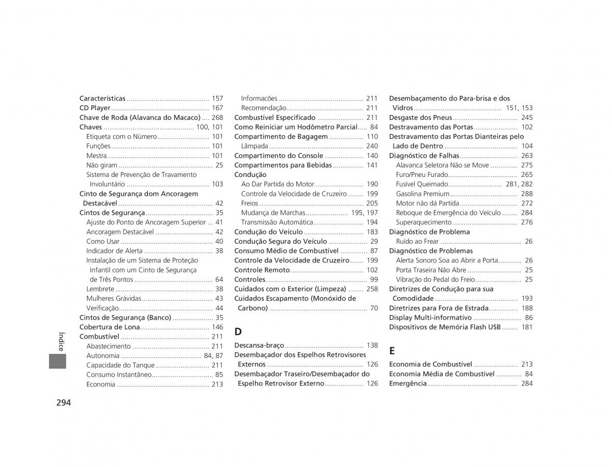 Honda CR V IV 4 manual del propietario / page 292