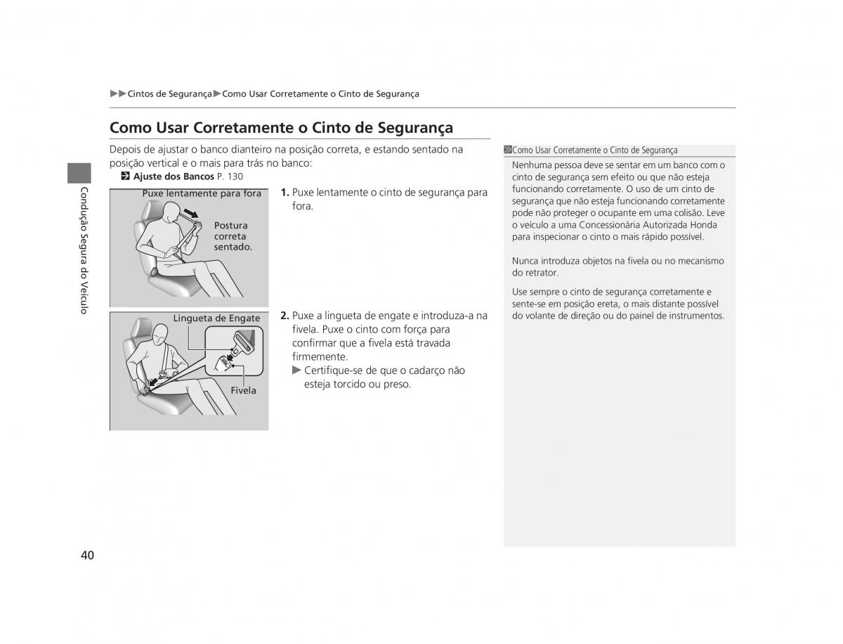 Honda CR V IV 4 manual del propietario / page 38