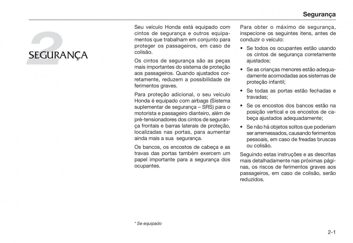 Honda City V 5 manual del propietario / page 9