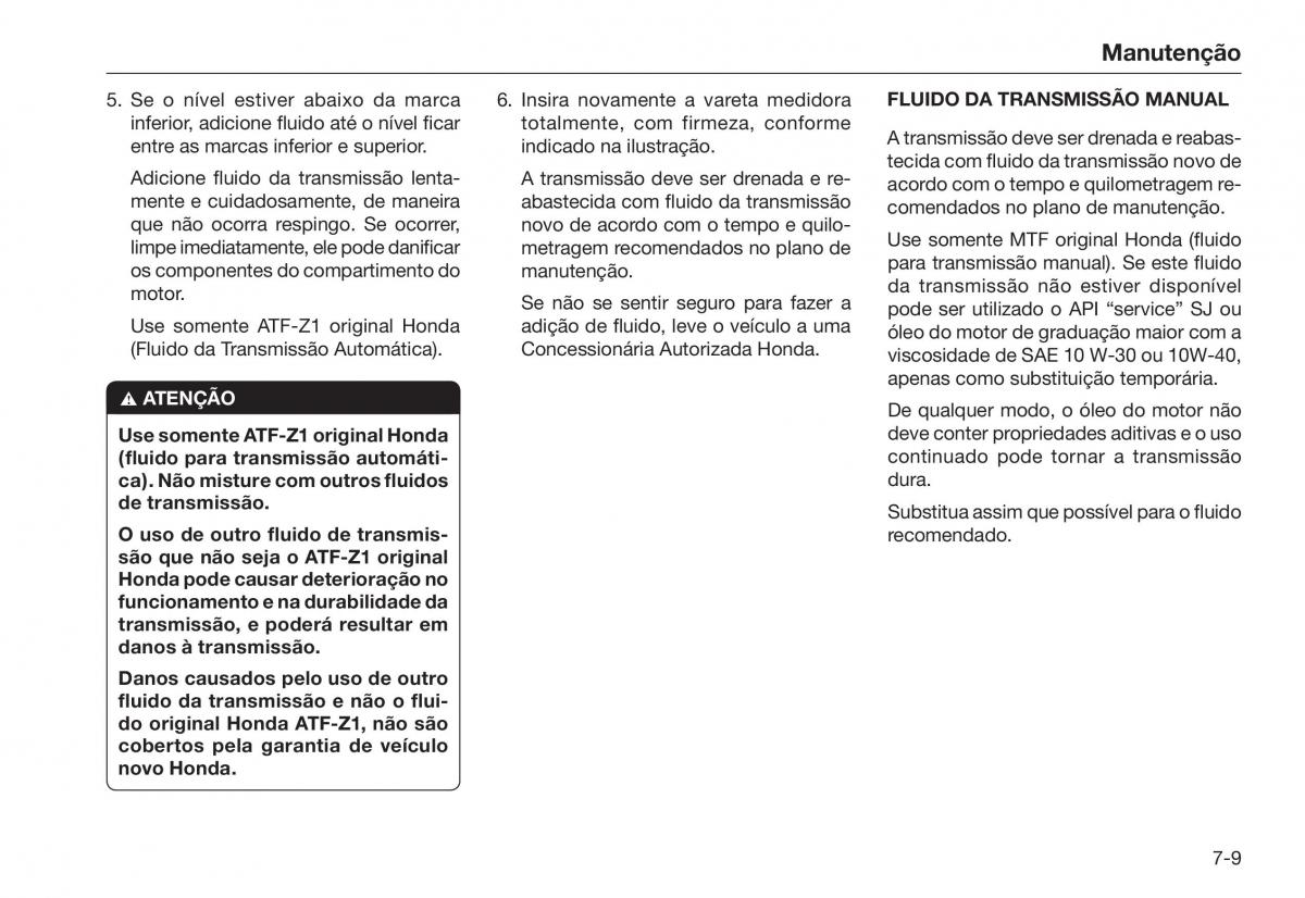 Honda City V 5 manual del propietario / page 183