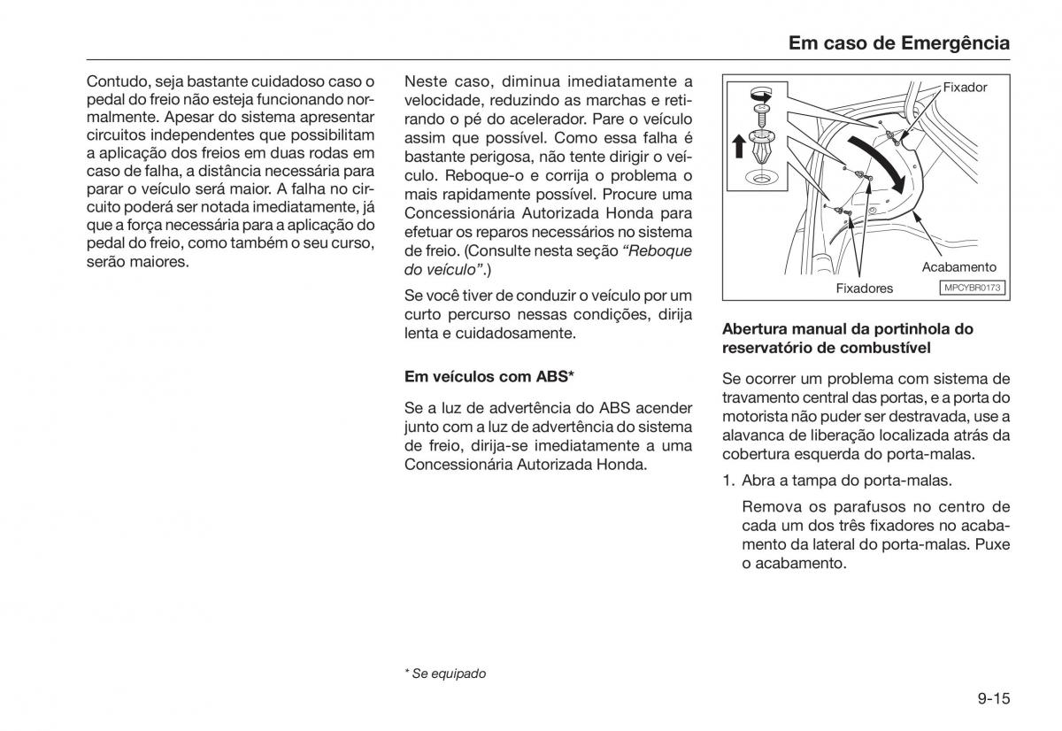 Honda City V 5 manual del propietario / page 229