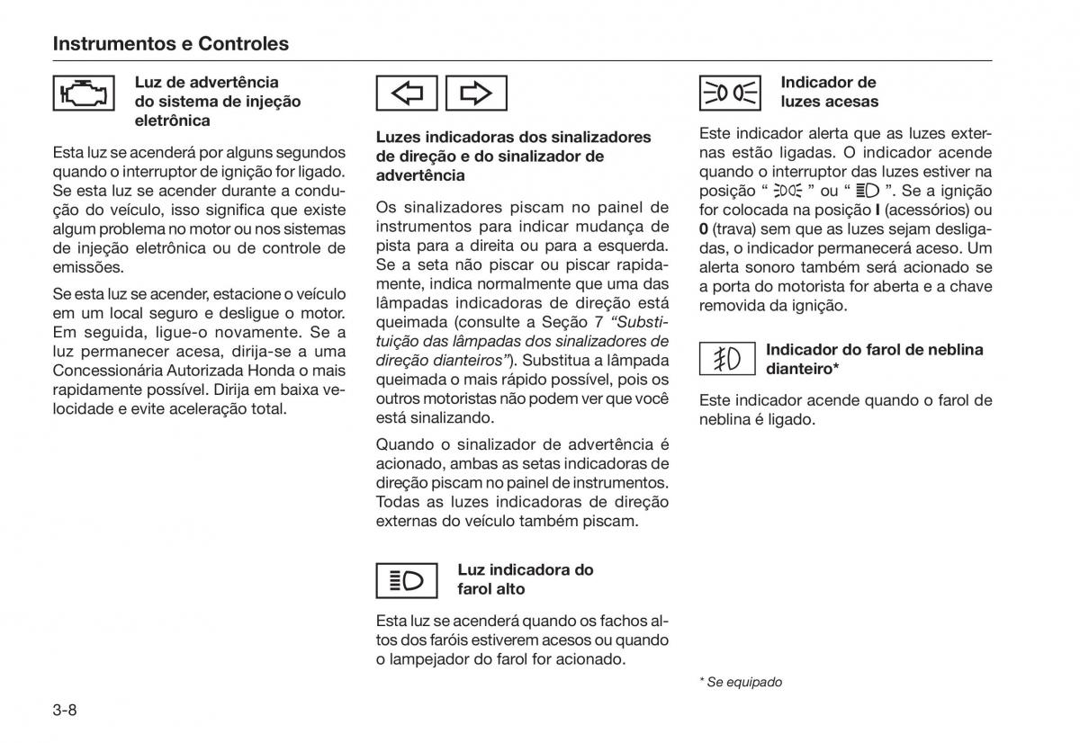 Honda City V 5 manual del propietario / page 40