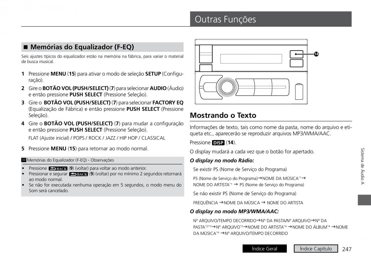 Honda City VI 6 manual del propietario / page 255