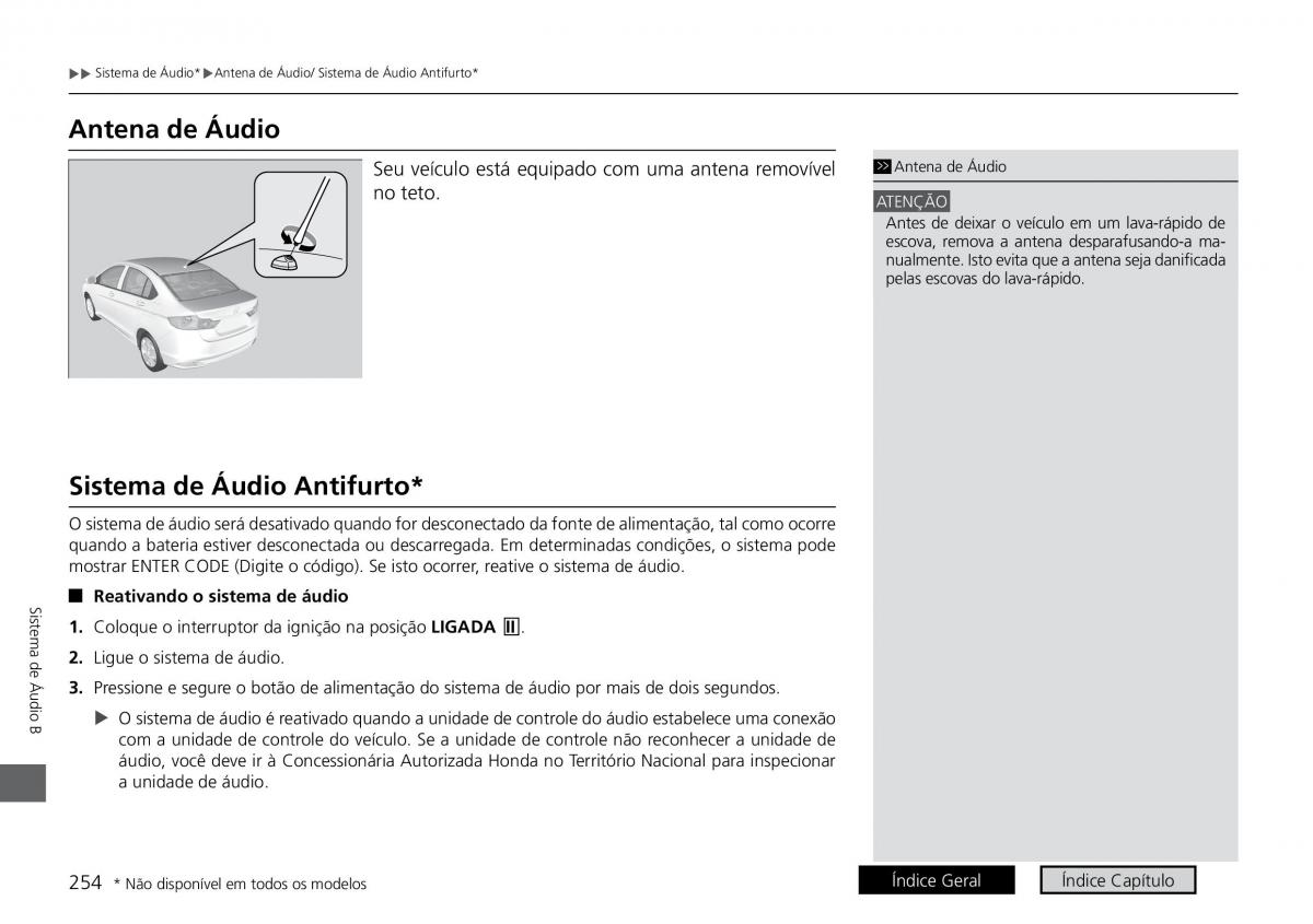 Honda City VI 6 manual del propietario / page 262