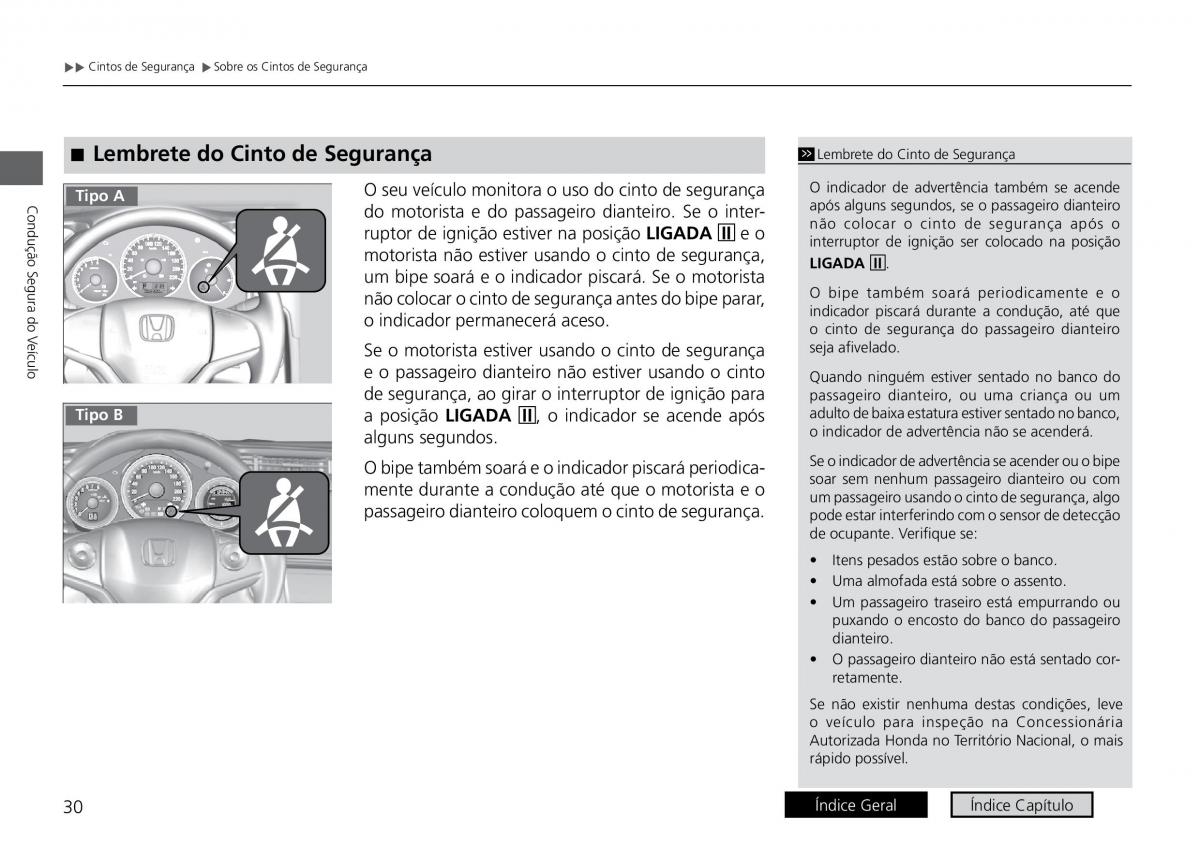 Honda City VI 6 manual del propietario / page 38