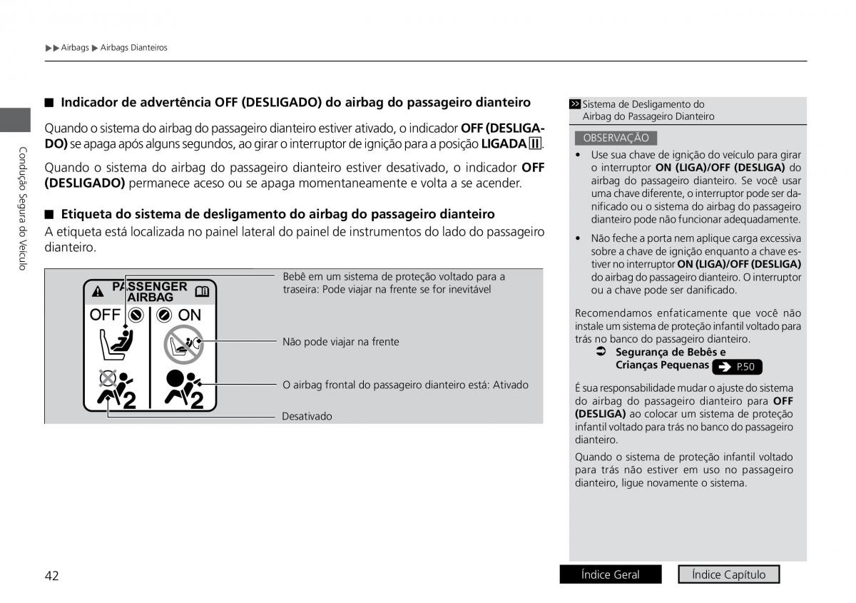 Honda City VI 6 manual del propietario / page 50