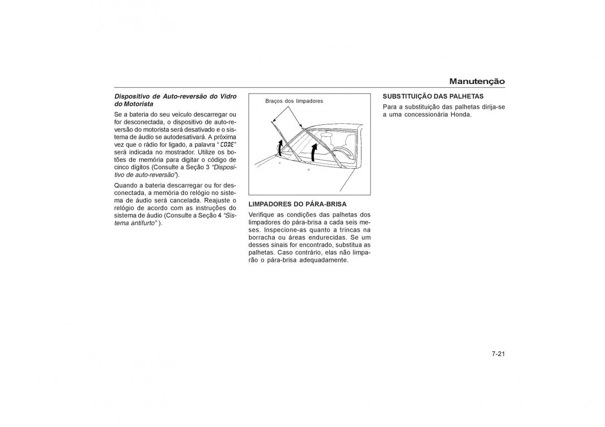 Honda Civic VII 7 manual del propietario / page 119