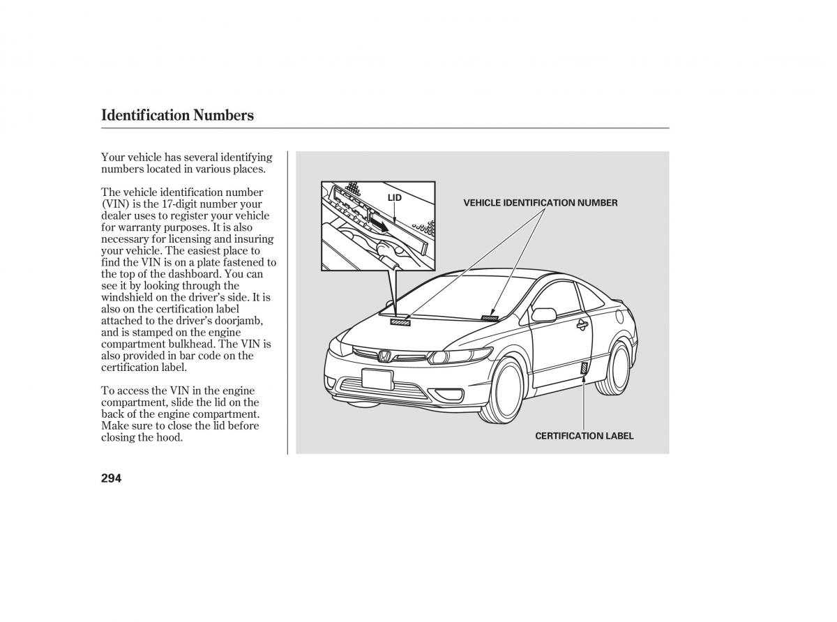 Honda Civic VIII 8 owners manual / page 57