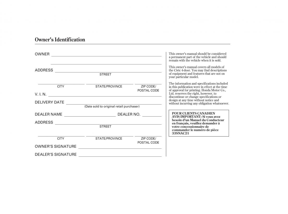 Honda Civic VIII 8 owners manual / page 60