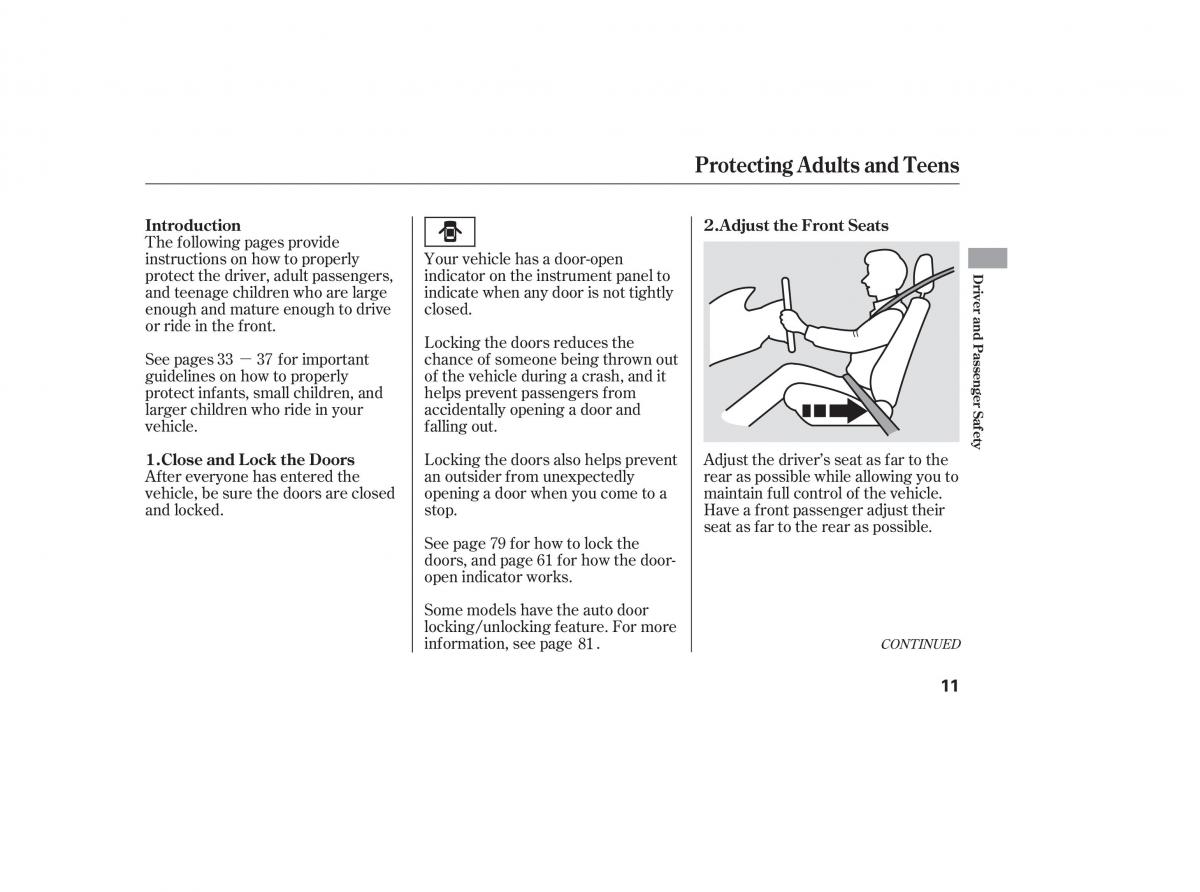 Honda Civic VIII 8 owners manual / page 73