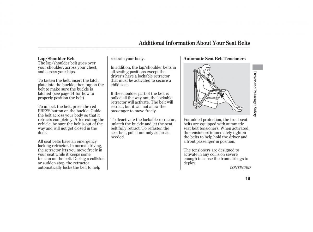 Honda Civic VIII 8 owners manual / page 85