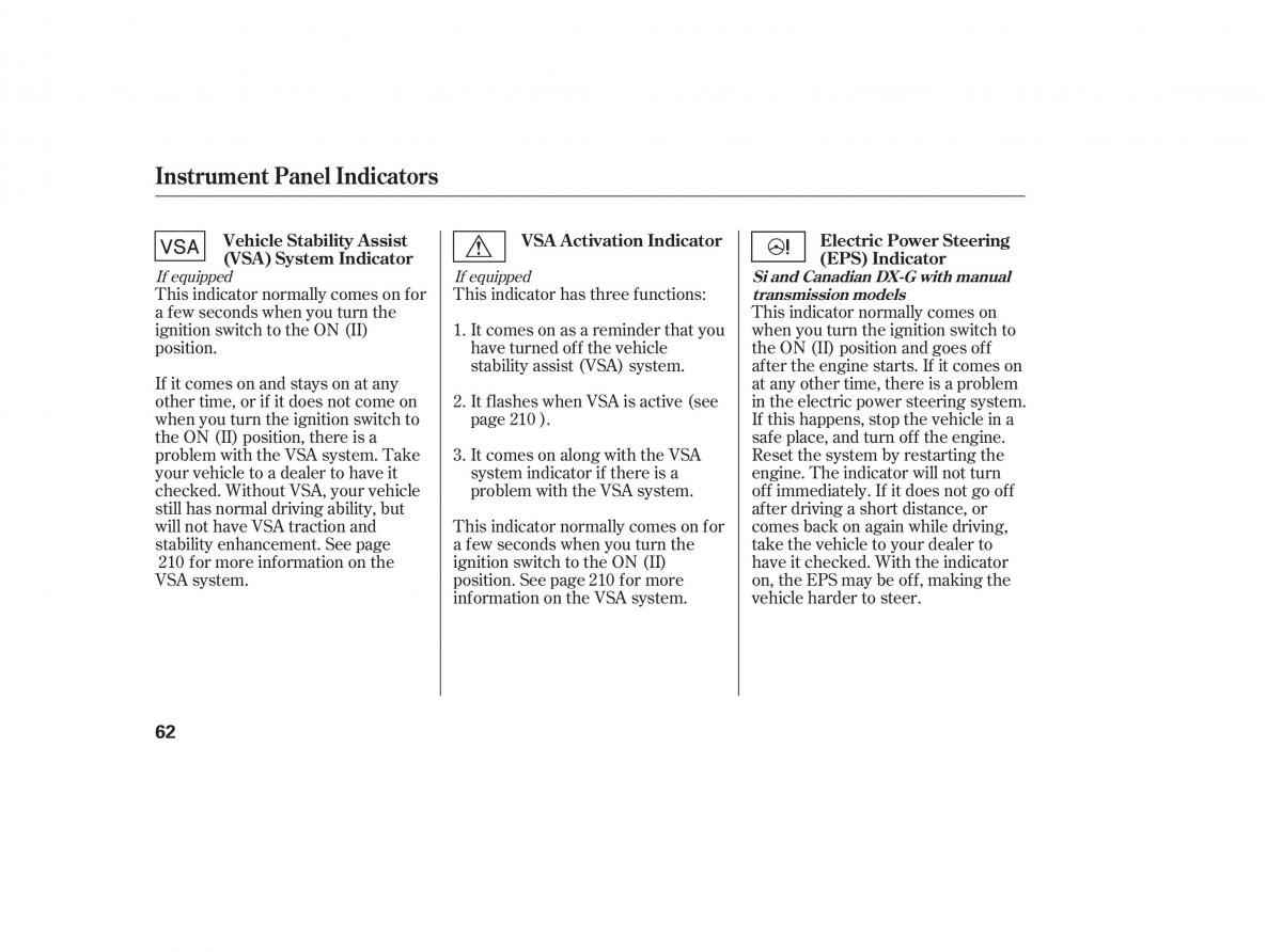 Honda Civic VIII 8 owners manual / page 137