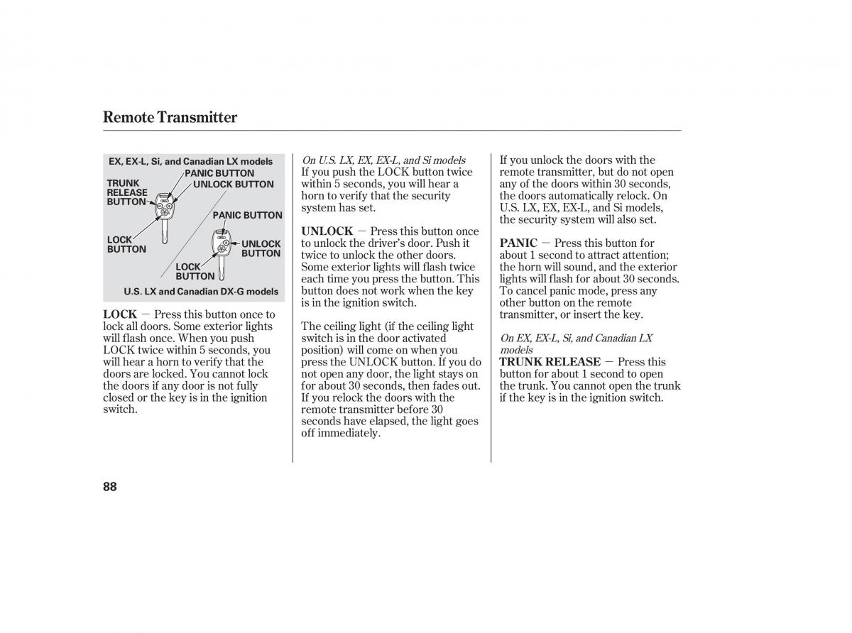 Honda Civic VIII 8 owners manual / page 170