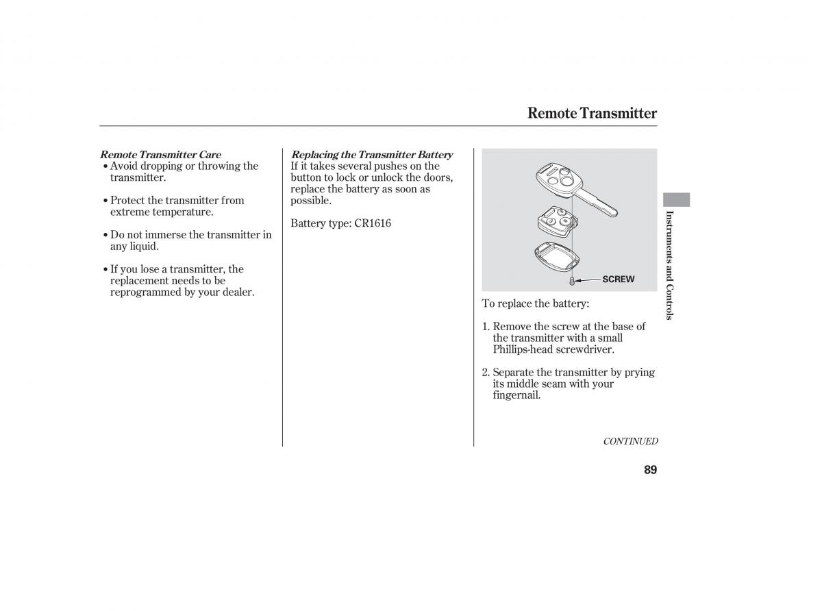 Honda Civic VIII 8 owners manual / page 171