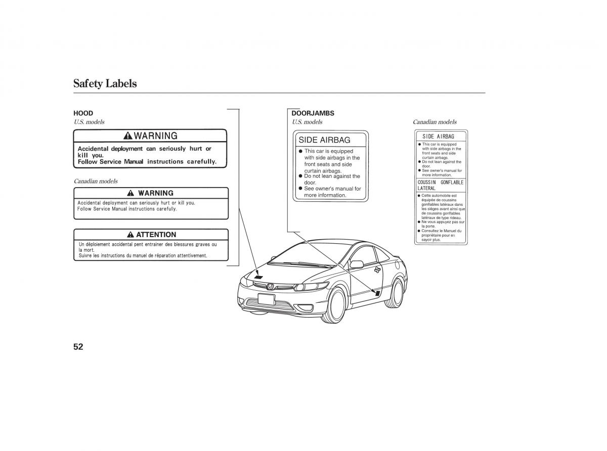 Honda Civic VIII 8 owners manual / page 18