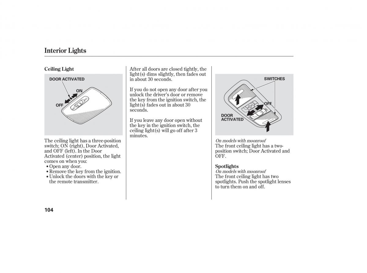 Honda Civic VIII 8 owners manual / page 188