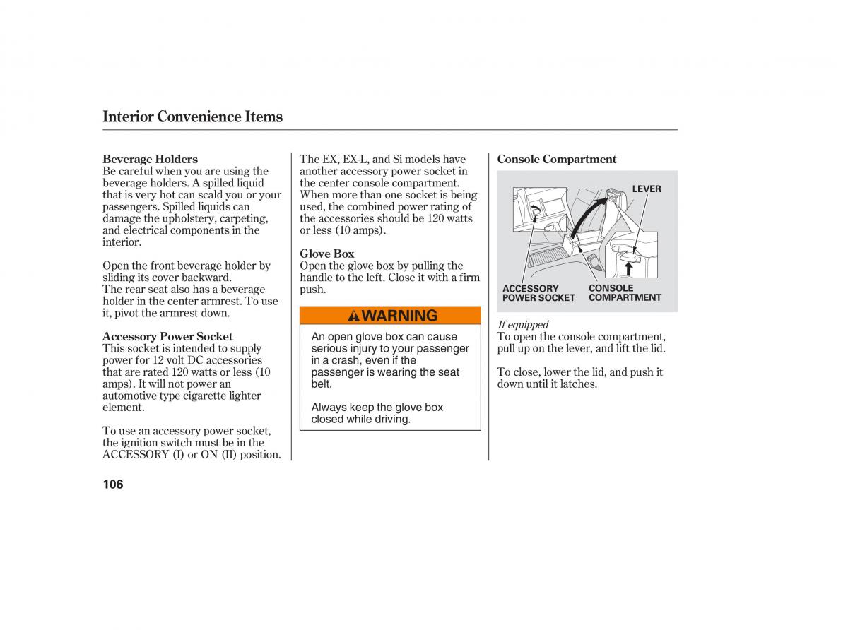 Honda Civic VIII 8 owners manual / page 191