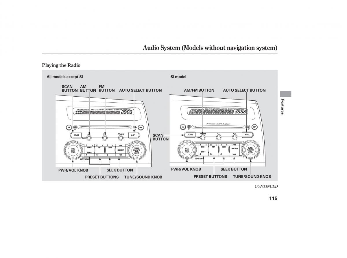 Honda Civic VIII 8 owners manual / page 200