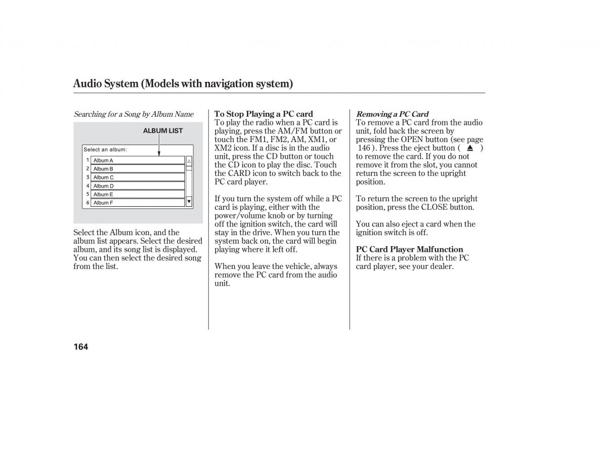 Honda Civic VIII 8 owners manual / page 249