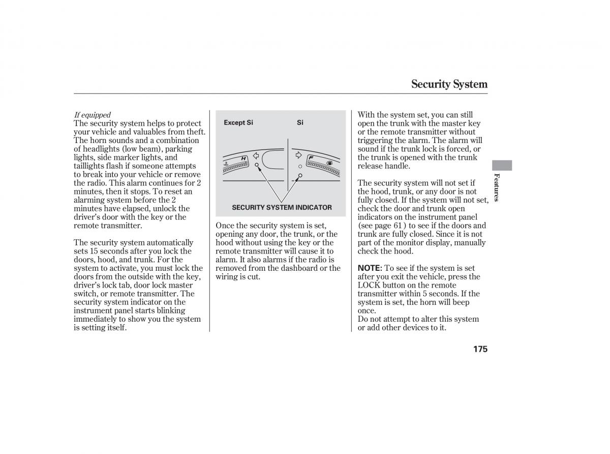 Honda Civic VIII 8 owners manual / page 261