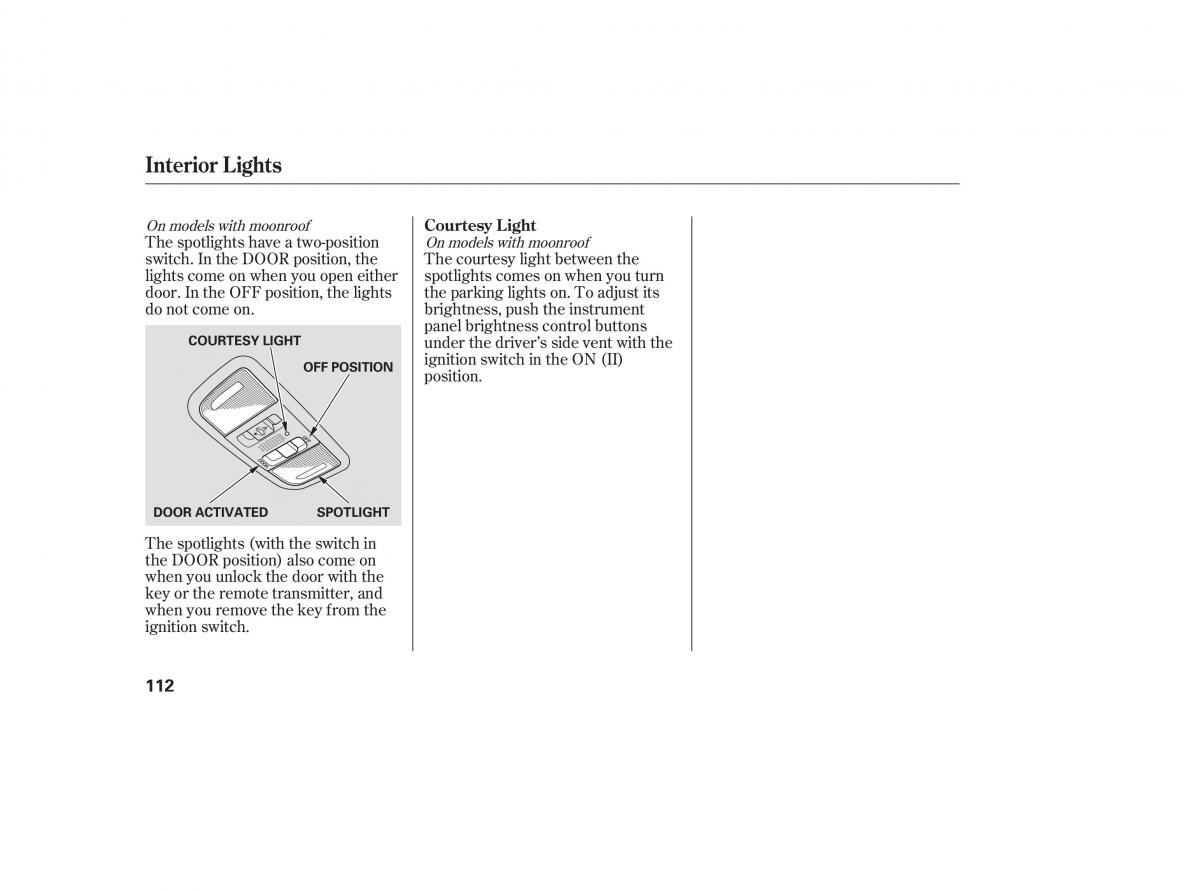 Honda Civic VIII 8 owners manual / page 30