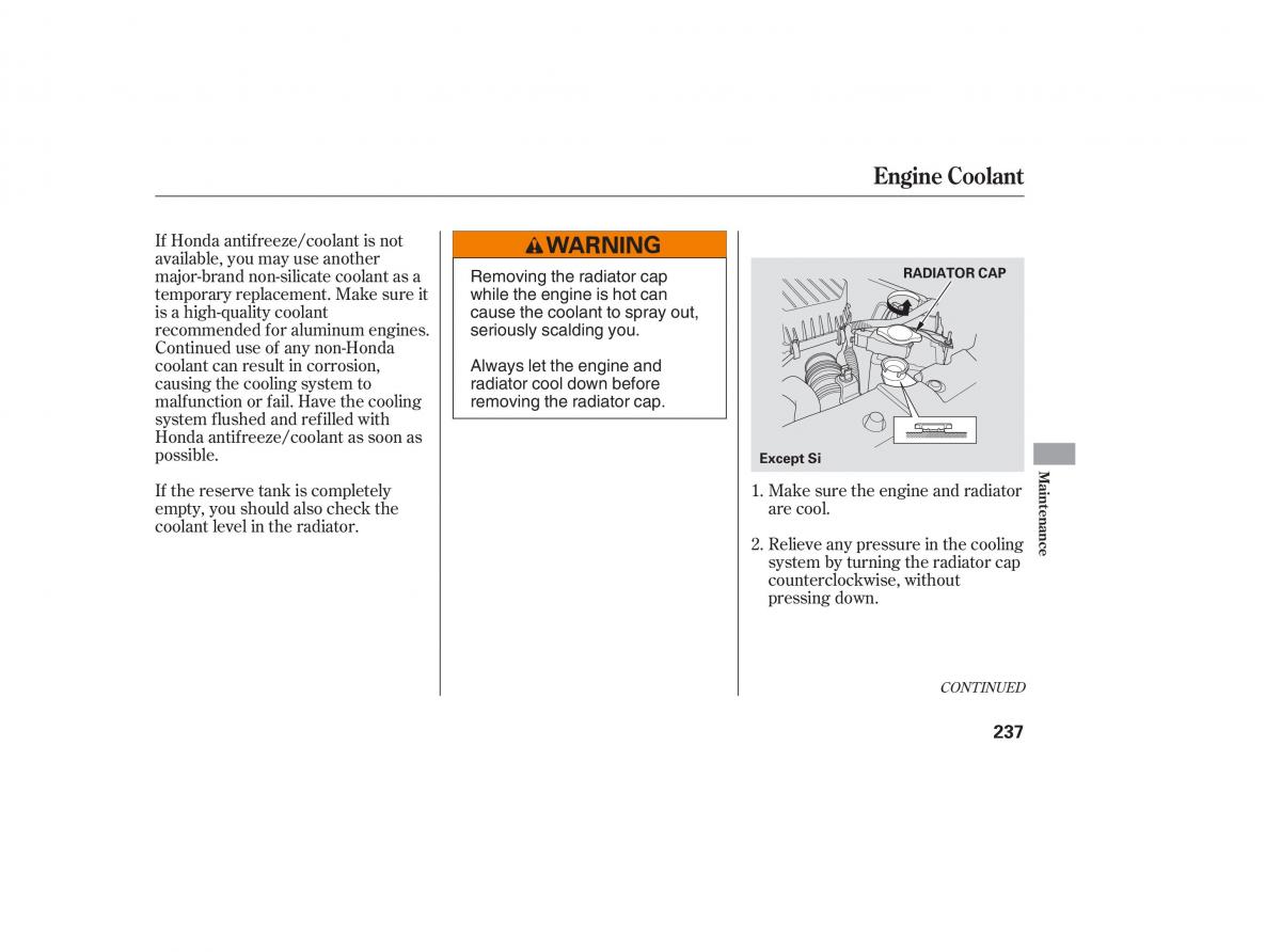 Honda Civic VIII 8 owners manual / page 324