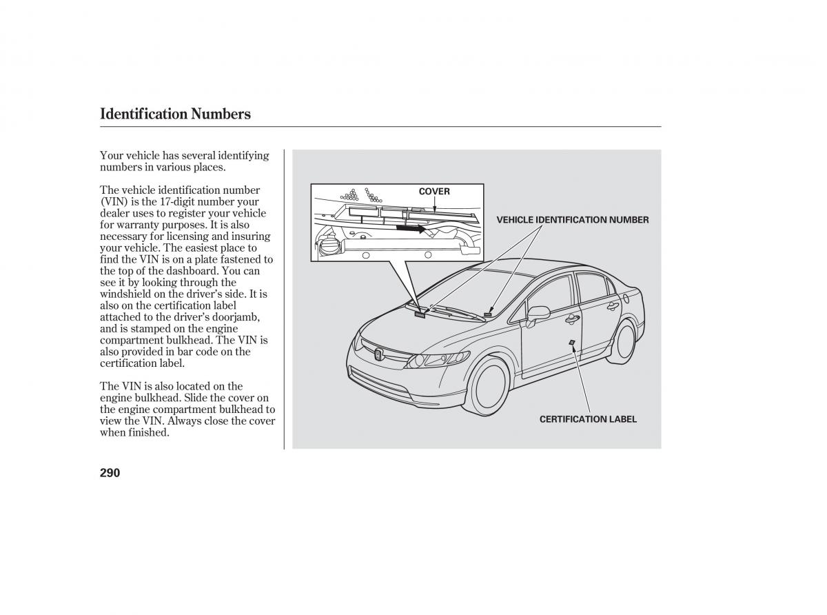 Honda Civic VIII 8 owners manual / page 383