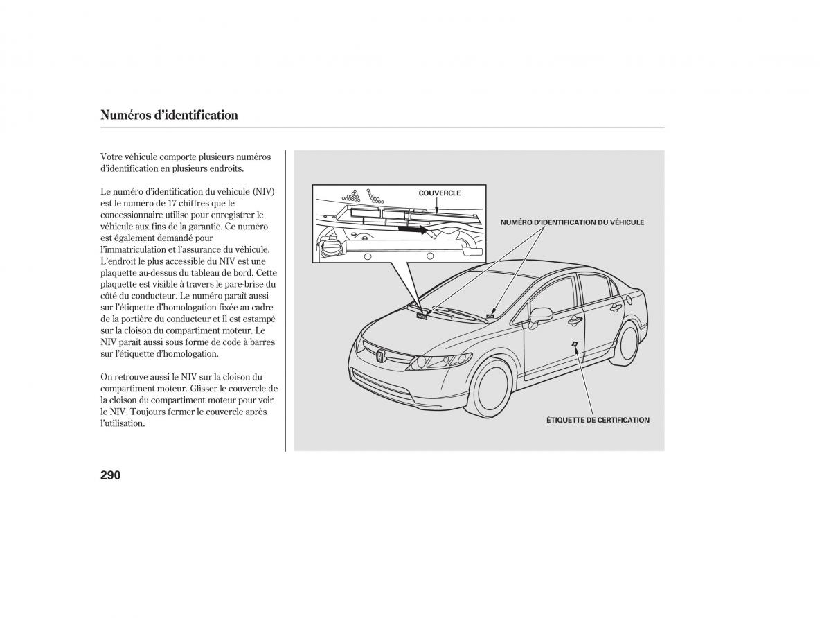 Honda Civic VIII 8 manuel du proprietaire / page 323